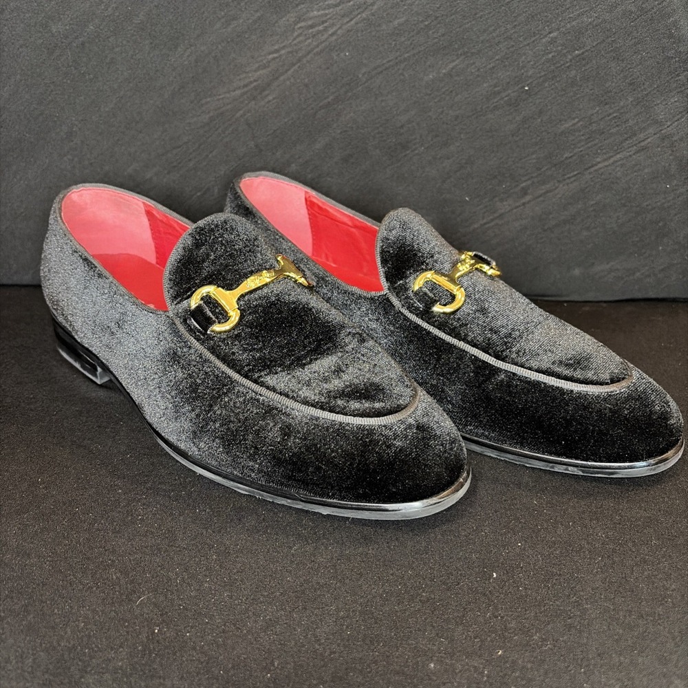 Erphpre Paul Men's Velvet Dress Loafers Fashion Wedding Party Prom Shoes Sz‎ 8
